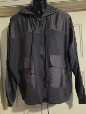 Only Black and Charcoal Jacket with Logo Tag